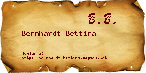Bernhardt Bettina névjegykártya